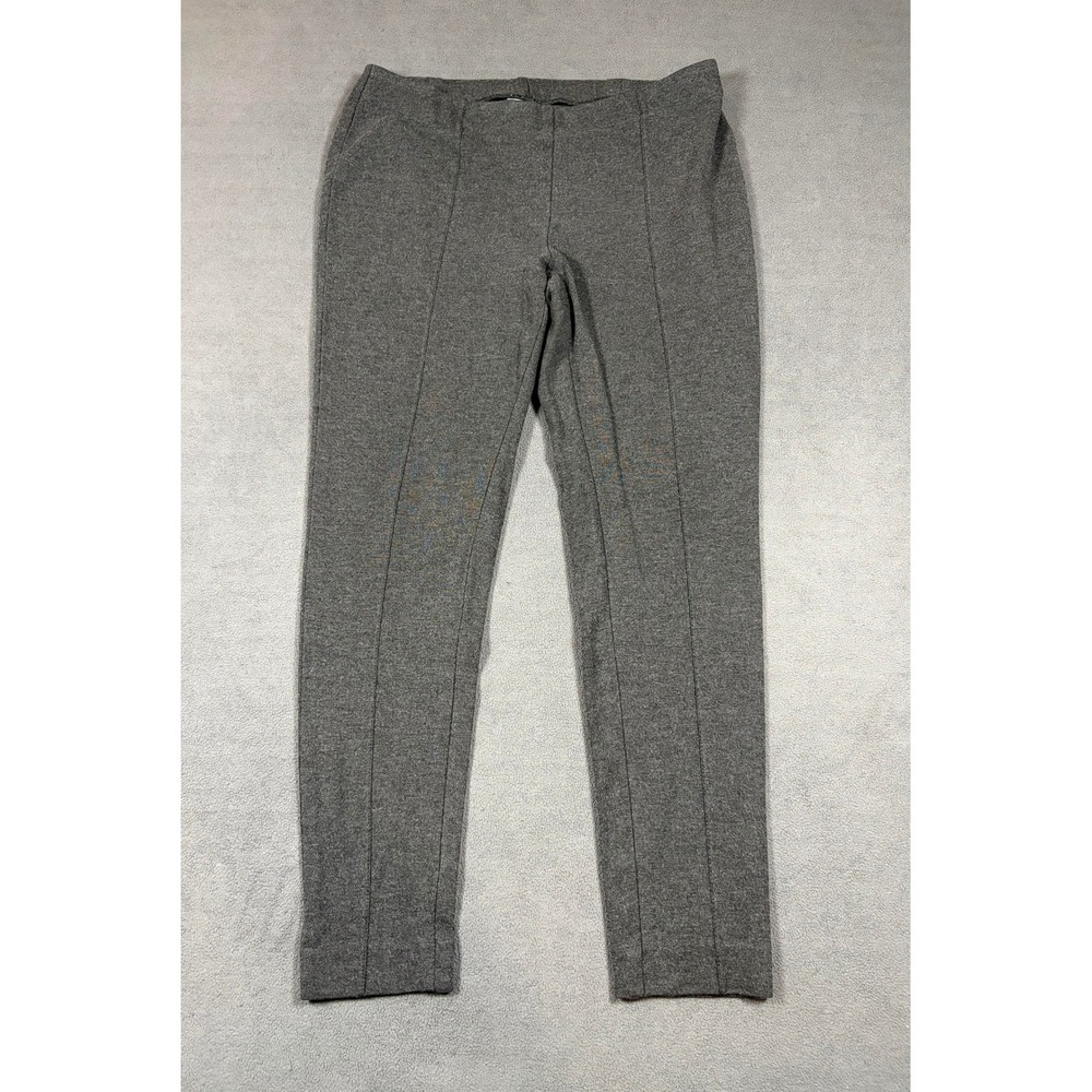 J.Jill Ponte Leggings Womens Medium Gray Knit Seamed Stretch Slim Fit